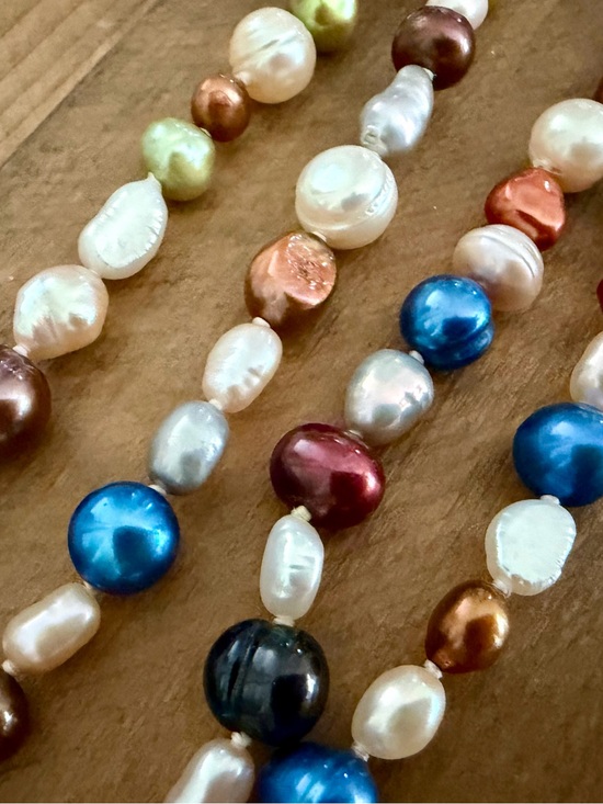 Jewelry - JTV 60" MULTICOLORED CULTURED FRESHWATER PEARL ENDLESS STRAND NECKLACE